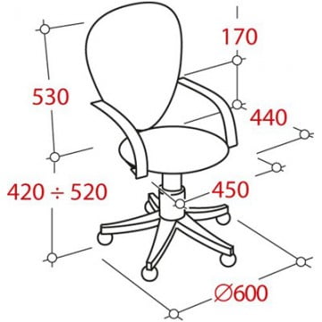 Кресло офисное EasyChair UP_Энтер 289485 Черный