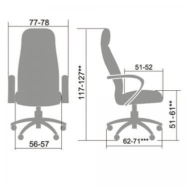 Кресло руководителя Метта Metta LK-3 Pl 720 Бежевое