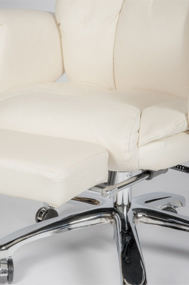 Кресло офисное Норден Парламент H-2021-70-5 ivory leather Слоновая кость