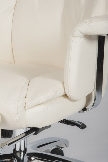 Кресло офисное Норден Парламент H-2021-70-5 ivory leather Слоновая кость