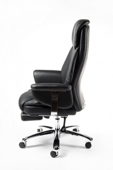 Кресло офисное Норден Парламент H-2021-35 black leather Черный