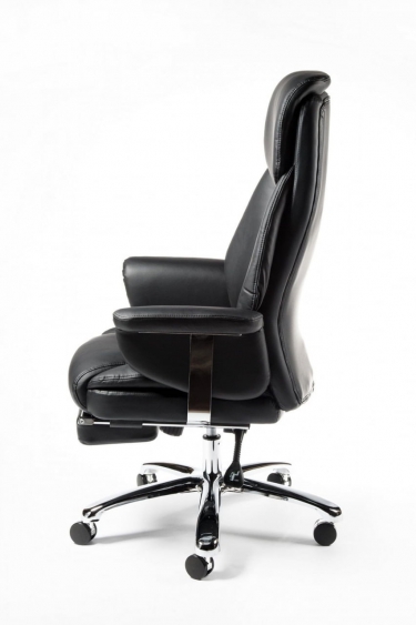Кресло офисное Норден Парламент H-2021-35 black leather Черный