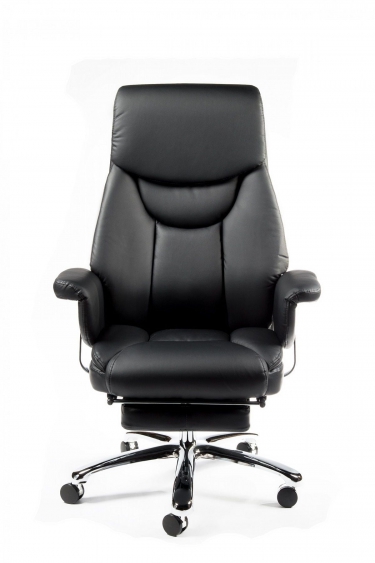 Кресло офисное Норден Парламент H-2021-35 black leather Черный