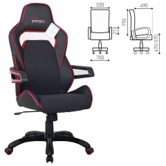 Кресло компьютерное BRABIX BRABIX Nitro GM-001 Черный-красный