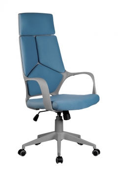 Кресло оператора Рива Riva Chair 8989 серый пластик Синий