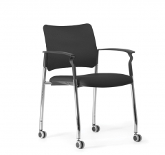 Кресло обитое, на колесах Profoffice Pinko UPH cast MH YI009 Arms