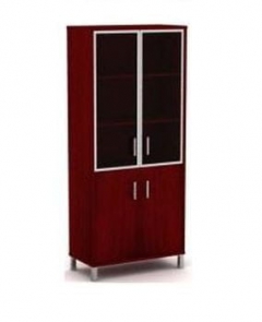 Стеллаж стекло в раме Skyland В430.4 Бургунди