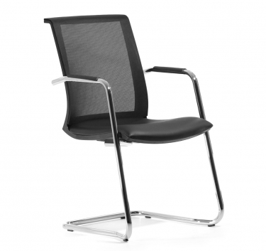 Кресло на полозьях Profoffice Skin black Dakota black