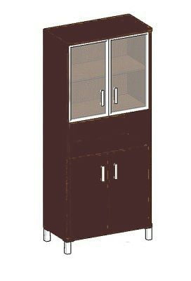 Стеллаж стекло тонированное Skyland В430.10 Бургунди