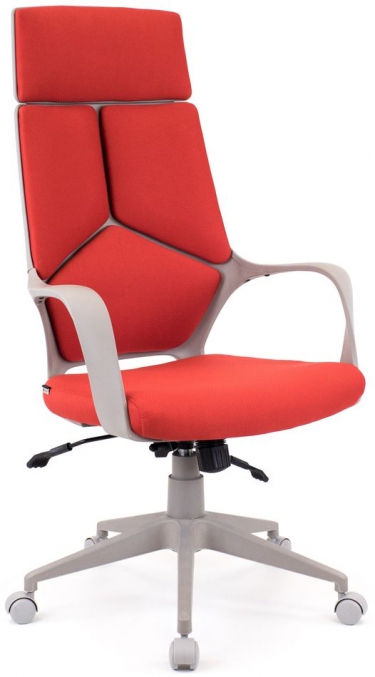 Кресло для руководителя Everprof Everprof Trio Grey TM Ткань Красный