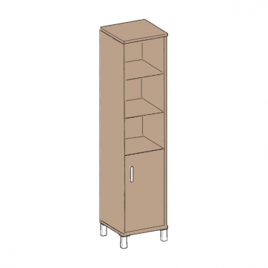 Стеллаж с дверью ДСП Skyland В431.2 L Дуб девон