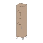 Стеллаж с дверью ДСП Skyland В431.2 R Дуб девон