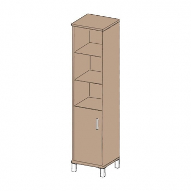 Стеллаж с дверью ДСП Skyland В431.2 R Дуб девон