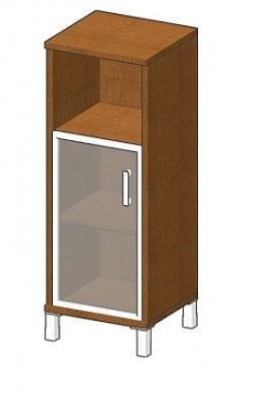 Стеллаж со стеклом в раме Skyland В421.4 R Дуб девон