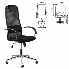 Кресло офисное BRABIX BRABIX Pilot EX-610 CH premium ткань-сетка Черный