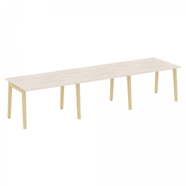 Стол переговорный 3 столешницы Рива ONIX WOOD OW.PRG-3.2 Денвер Светлый/Светлый