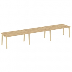 Стол переговорный 3 столешницы Рива ONIX WOOD OW.PRG-3.4 Тиквуд Светлый/Светлый
