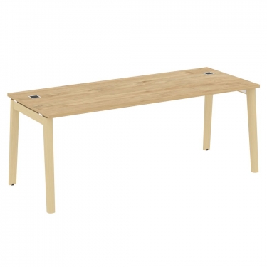 Стол рабочий руководителя Рива ONIX WOOD OW.SRR-6.8 Тиквуд Светлый/Светлый
