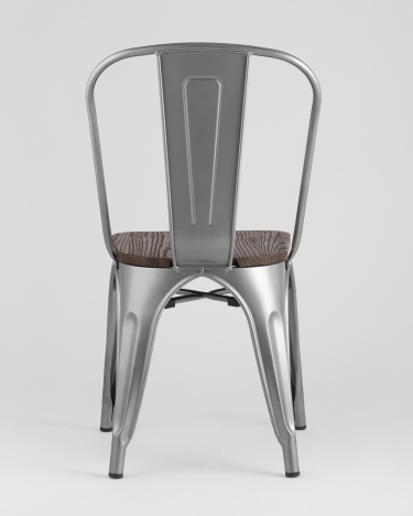 Стул Stool Group Tolix Wood 850 Серебристый