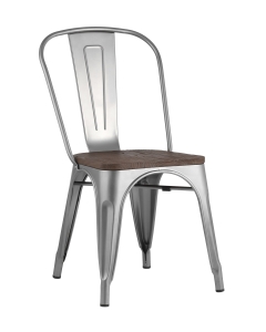 Стул Stool Group Tolix Wood 850 Серебристый