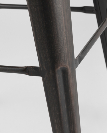Стул барный Stool Group TOLIX WOOD Черная патина с золотом