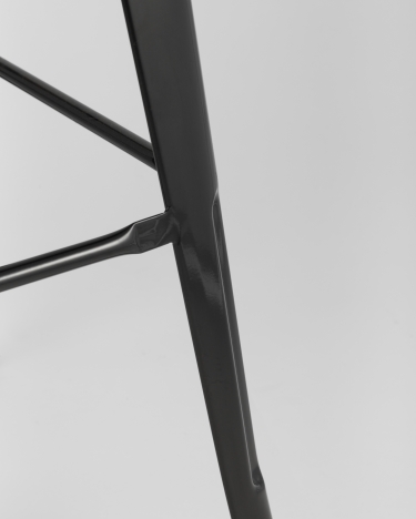 Стул барный Stool Group Tolix Wood 75.5 со спинкой Черный