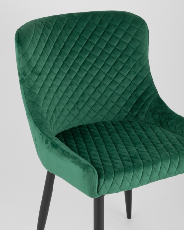 Стул мягкий Stool Group Ститч Изумрудный