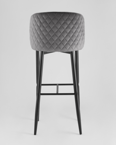 Стул барный Stool Group Оскар велюр Серый