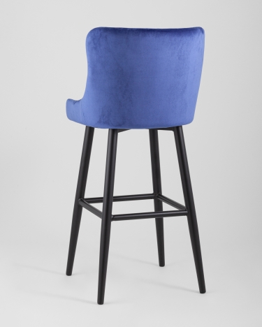 Стул барный Stool Group Ститч велюр Синий