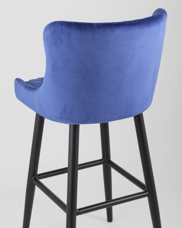 Стул барный Stool Group Ститч велюр Синий