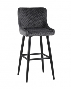 Стул барный Stool Group Ститч велюр Серый