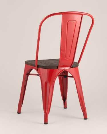 Стул Stool Group Tolix Wood 850 Красный