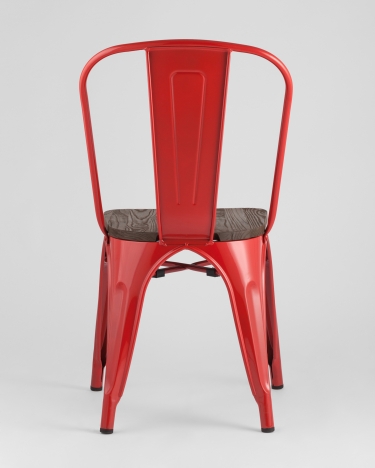 Стул Stool Group Tolix Wood 850 Красный