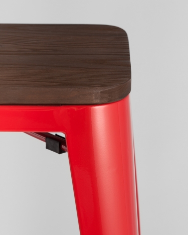 Стул барный Stool Group TOLIX WOOD Красный