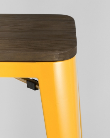 Стул барный Stool Group TOLIX WOOD Желтый