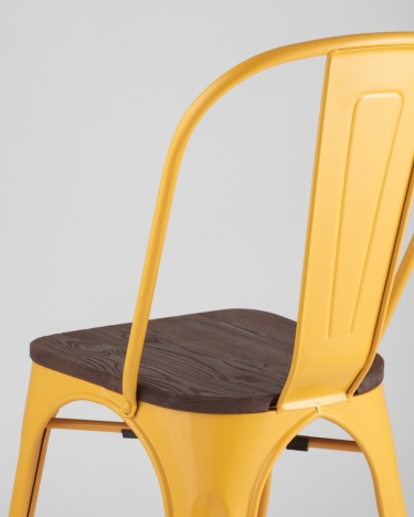 Стул Stool Group Tolix Wood 850 Желтый