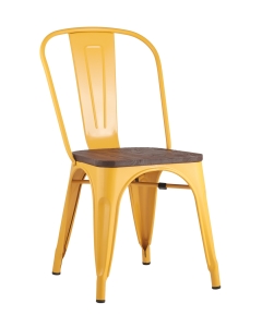 Стул Stool Group Tolix Wood 850 Желтый