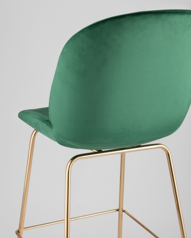 Стул барный Stool Group Beetle Lite PU со спинкой Изумрудный