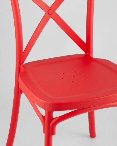 Стул пластиковый Stool Group Кроссбэк Красный