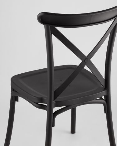Стул пластиковый Stool Group Кроссбэк Черный