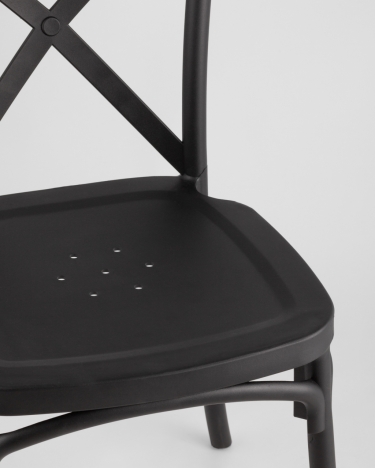 Стул пластиковый Stool Group Кроссбэк Черный