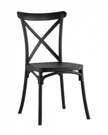 Стул пластиковый Stool Group Кроссбэк Черный