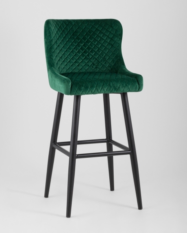 Стул барный Stool Group Ститч велюр Изумрудный