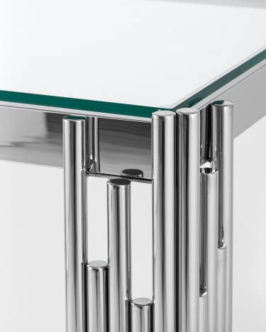 Журнальный столик Stool Group ГЭТСБИ 55x55 Серебро