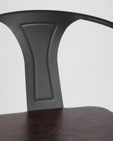 Стул Stool Group TOLIX ARMS SOFT с подлокотниками Черный матовый