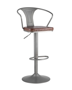Стул барный Stool Group TOLIX ARMS SOFT Серебристый