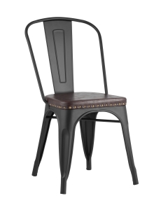 Стул Stool Group TOLIX SOFT мягкий Черный матовый