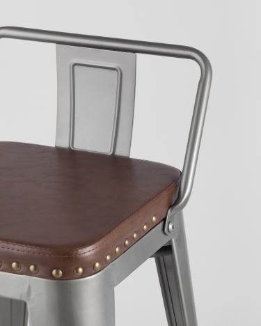 Стул полубарный Stool Group TOLIX SOFT Серебристый