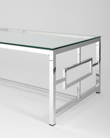 Журнальный стол Stool Group БРУКЛИН 120x60 Серебро