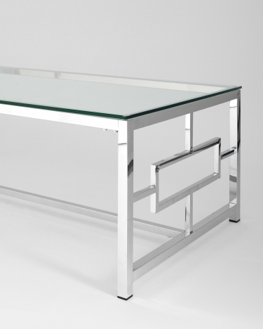 Журнальный стол Stool Group БРУКЛИН 120x60 Серебро